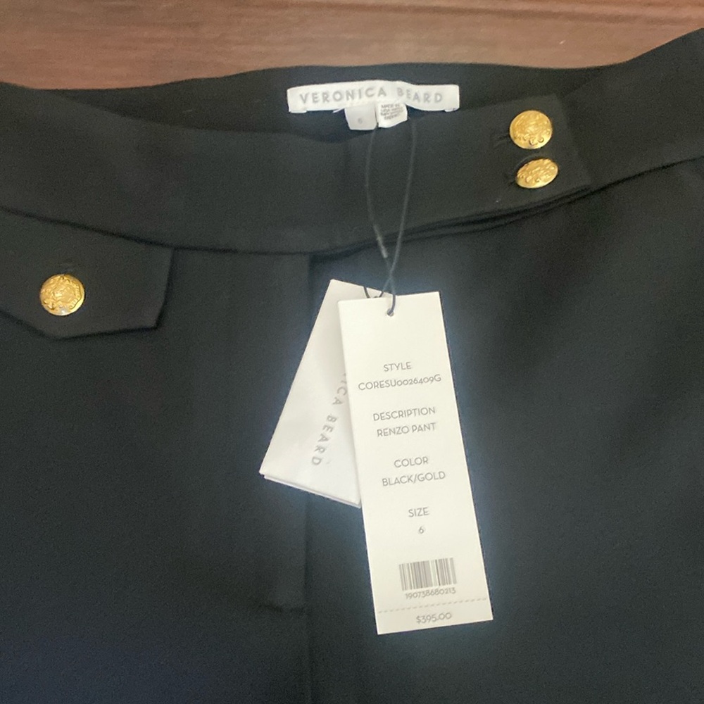 Veronica Beard Black Renzo pants brand new with tags on size 6